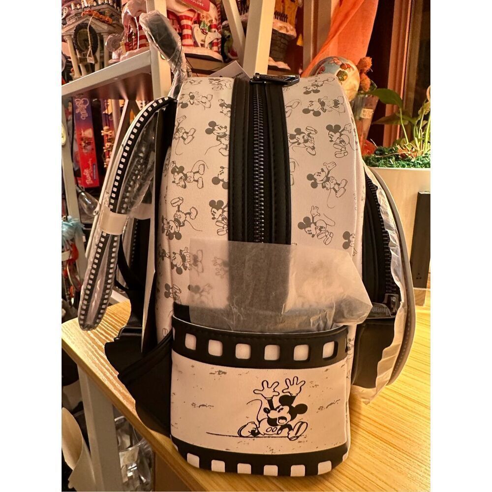 Disney Mickey Mouse Steamboat Willie Loungefly Mini Backpack + Wallet  Disney100 - Picture 10 of 14